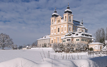 Maria Plain is a tourist attraction in Salzburg. The church stands at the top of a hill north of Salzburg and features a vast panoramic view.