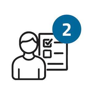 Icon for entering contact details in the booking form